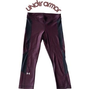Under Armour Burgundy and Black Leggings
